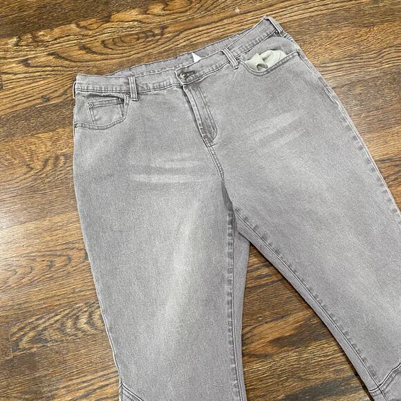 DG2 by Diane Gilman Jeans Size 18WP Grey Converible Crop Cuff Length Petite - Picture 5 of 13
